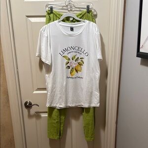 Limoncello White and Blanco by Nature Pistachio Green Women's Outfit